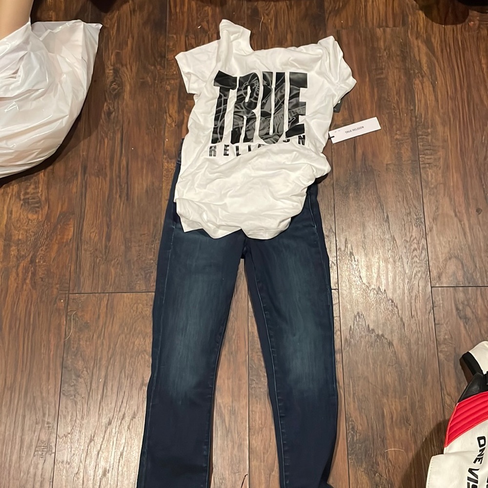 True religion pants and shirt
